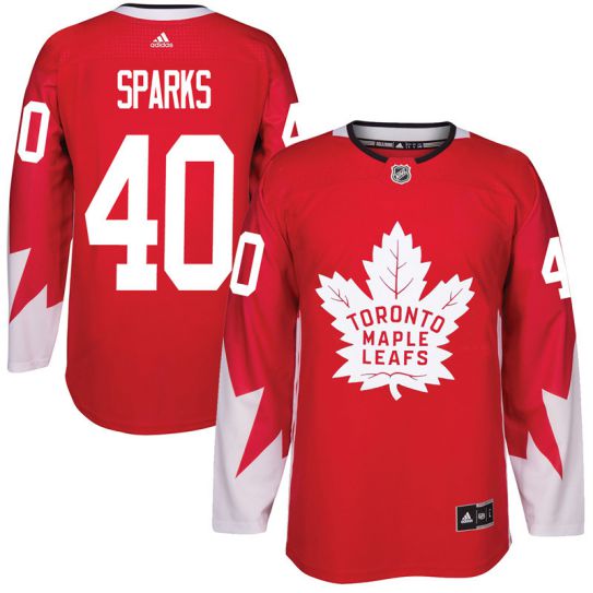 2017 NHL Toronto Maple Leafs Men #40 Garret Sparks red jersey->->NHL Jersey
